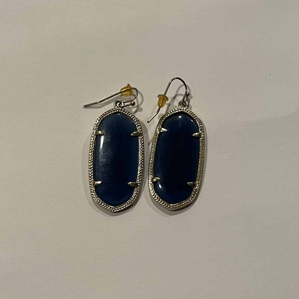 Kendra Scott Blue and Gold Earrings